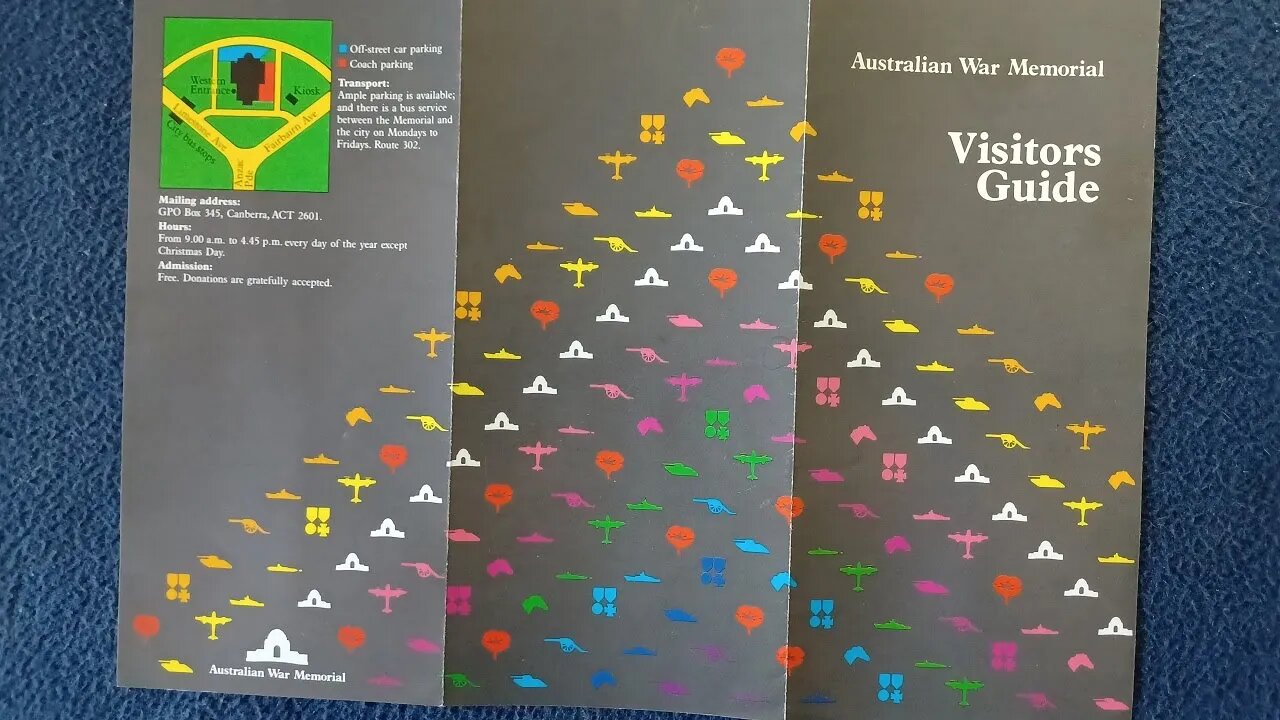 MEDIA REVIEW: Australian War Memorial, Visitors Guide, 1987, Museum Tourist Flyer, Canberra, ACT.