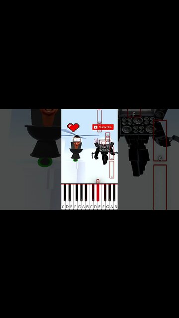 Who Will You Choose Skibidi Toilet Edition (@BigTastyAnimations) - Octave Piano Tutorial