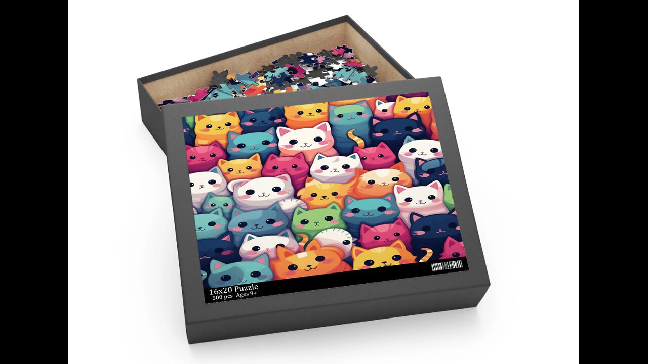 Cute Cat 500 Piece Jigsaw Puzzle!