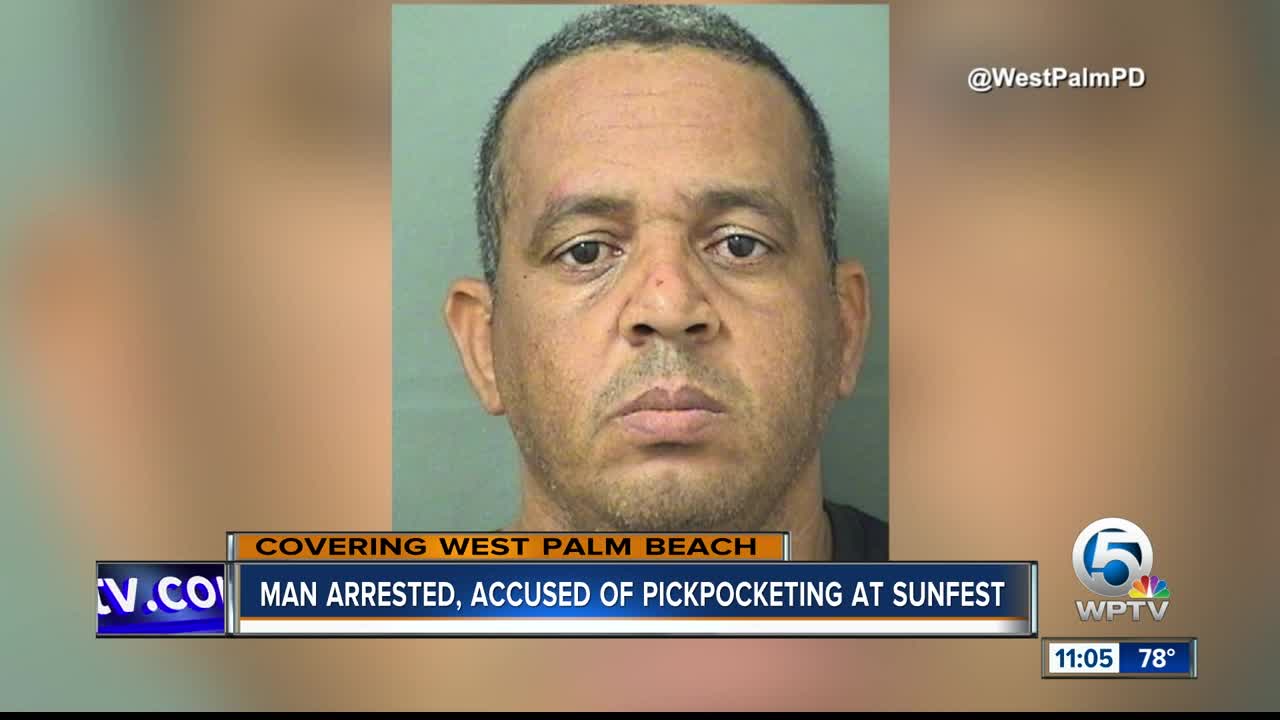 Man arrested for stealing phones at SunFest