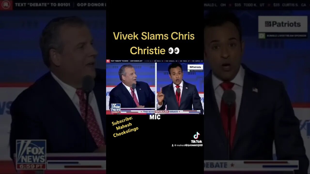 Vivek Slams Gov. Chris Christie! #vivekramaswamy