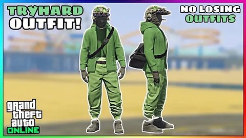 Easy Green Joggers Invisible Torso Glitch Tryhard Modded Outfit (No Transfer) (GTA Online)