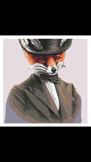 Classy Fox Cross Stitch Pattern by Welovit | welovit.net | #welovit