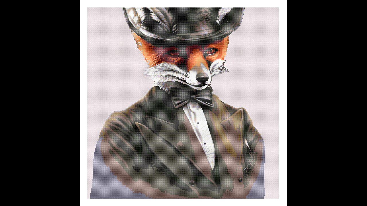 Classy Fox Cross Stitch Pattern by Welovit | welovit.net | #welovit