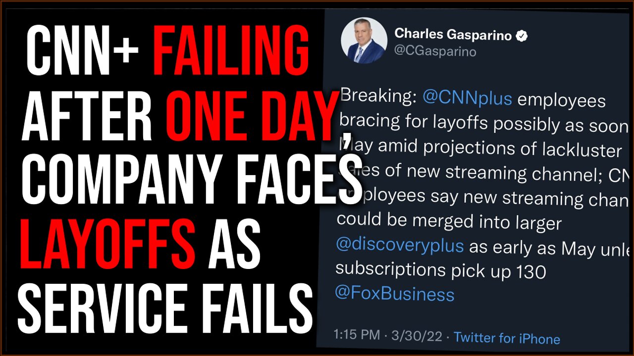 CNN+ FAILING After ONE DAY, Company Faces Layoffs As Service Fails