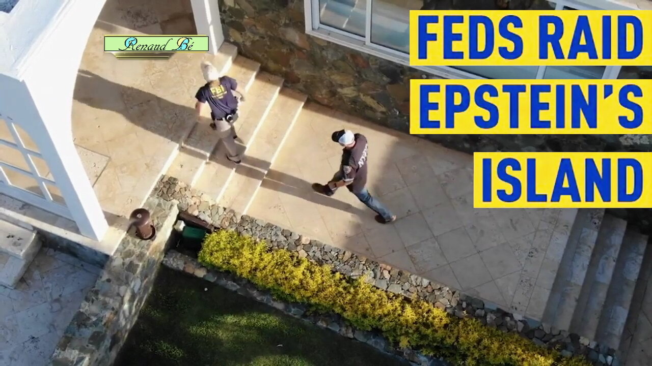 DRONE VIDEO OF JEFFREY EPSTEIN'S PRIVATE ISLAND MANSION RAIDED BY CROOKED FBI & NYPD