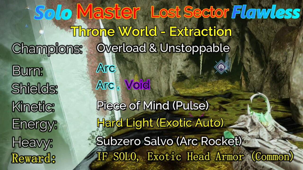 Destiny 2 Master Lost Sector: Throne World - Extraction Solo-Flawless 4-28-22