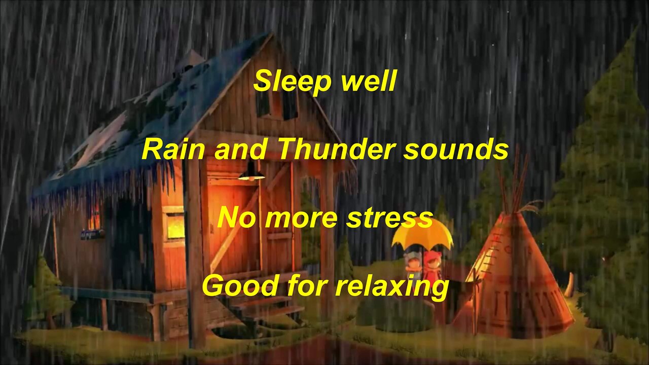 Sleep well Rain and Thunder sounds No more stress Good for relaxing