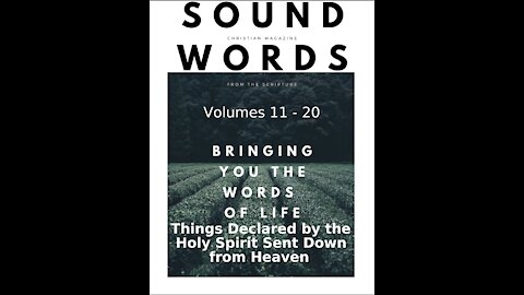 Sound Words Things Declared by the Holy Spirit Sent Down from Heaven