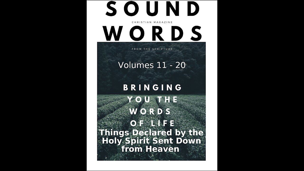 Sound Words Things Declared by the Holy Spirit Sent Down from Heaven