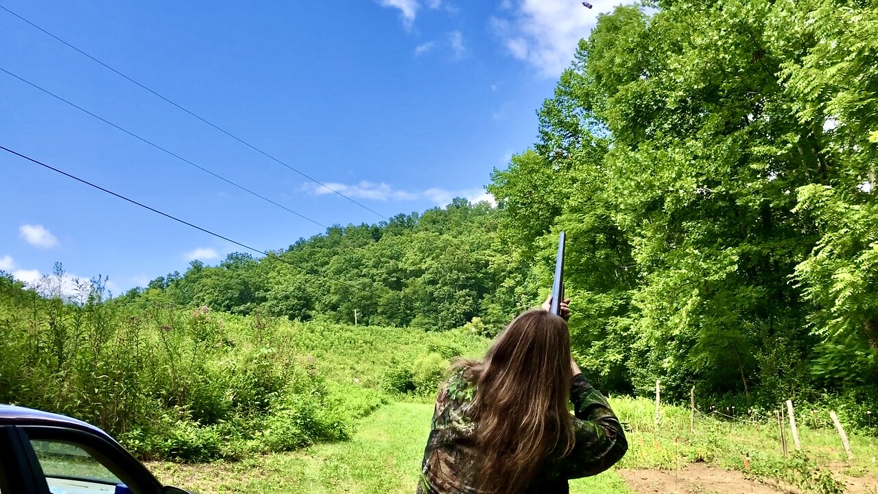 Shooting Clays With A 10 Gauge & Chrome Plated Barrel 16 Gauge