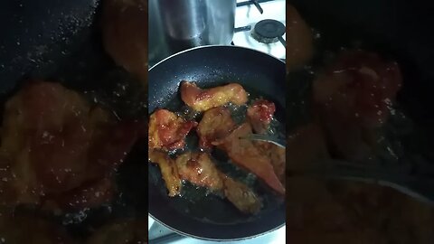 Cooking filipino food- tocino