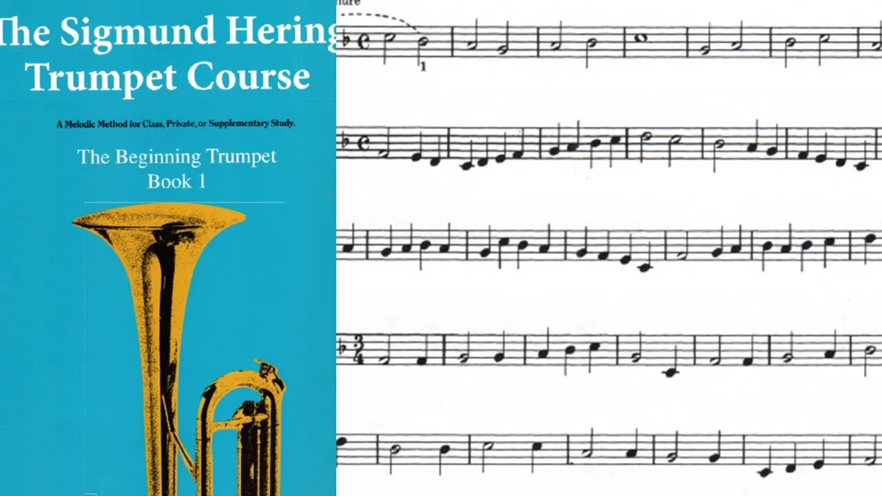 🎺 [MÉTODO DE TROMPETE] Livro 1 do método de Sigmund Hering 46,47 & 48 - Escala de Fá Maior