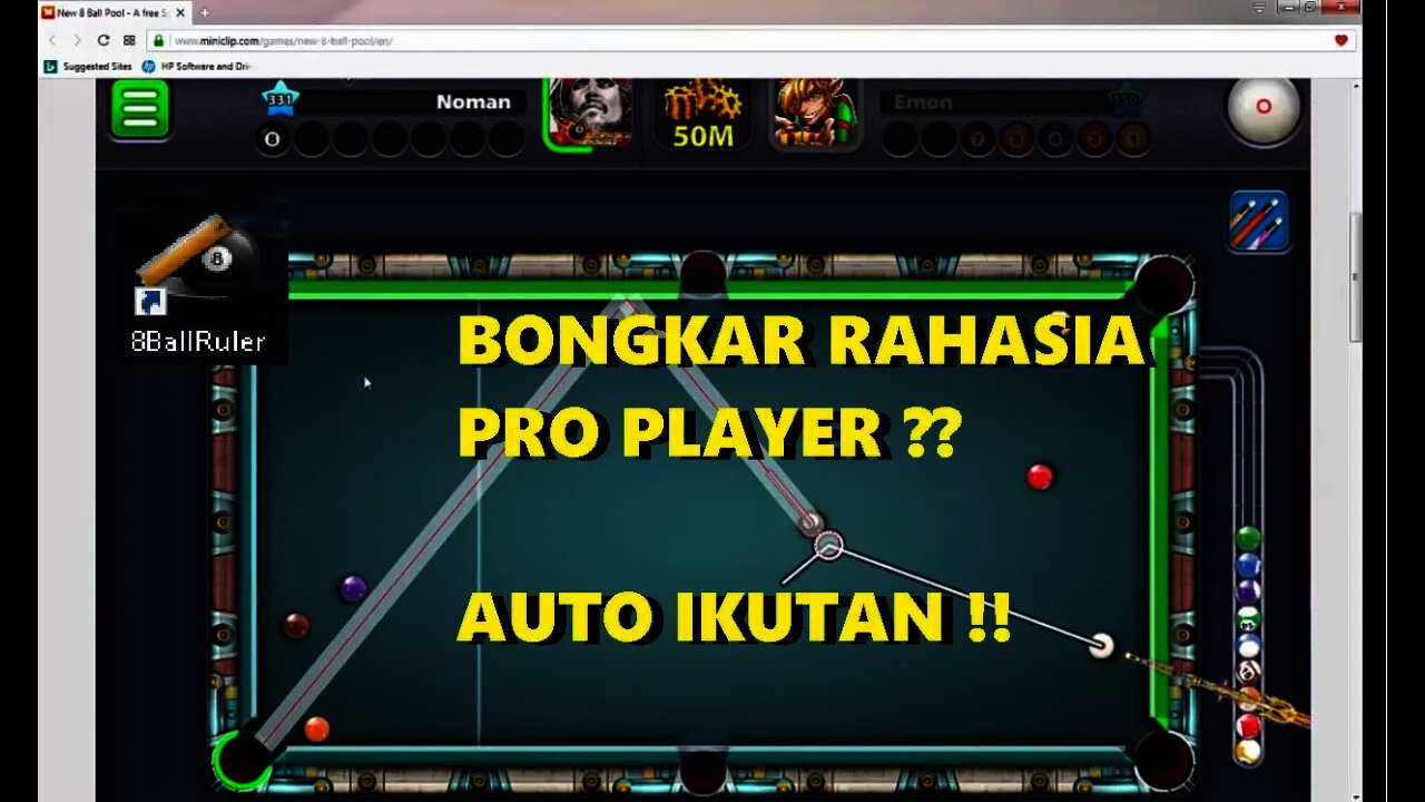 CIT HACK 8BALL POOL NO - ALAT BANTU PARA PRO PLAYER. INI BARU 100% NO BAND | LINE GUID PC SOFTWARE