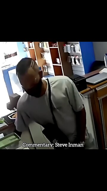 Robber turned into a holey man on his way out