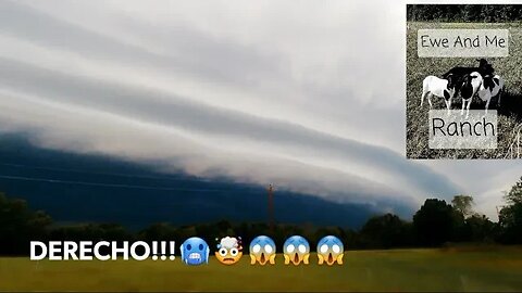 DERECHO!!!!SHELF CLOUD STORM COMING THROUGH THE HOMESTEAD! 😵🤯😱🐑 #storm #farm #animals #homestead