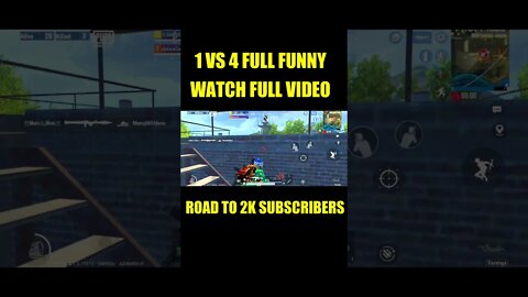 PUBG LITE 1 VS 4 FULL FUNNY VIDEO #youtubeshorts #pubglite