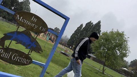 Yung Paul fixes Graffiti at Memorial Park