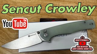 Sencut Crowley button lock flipper knife