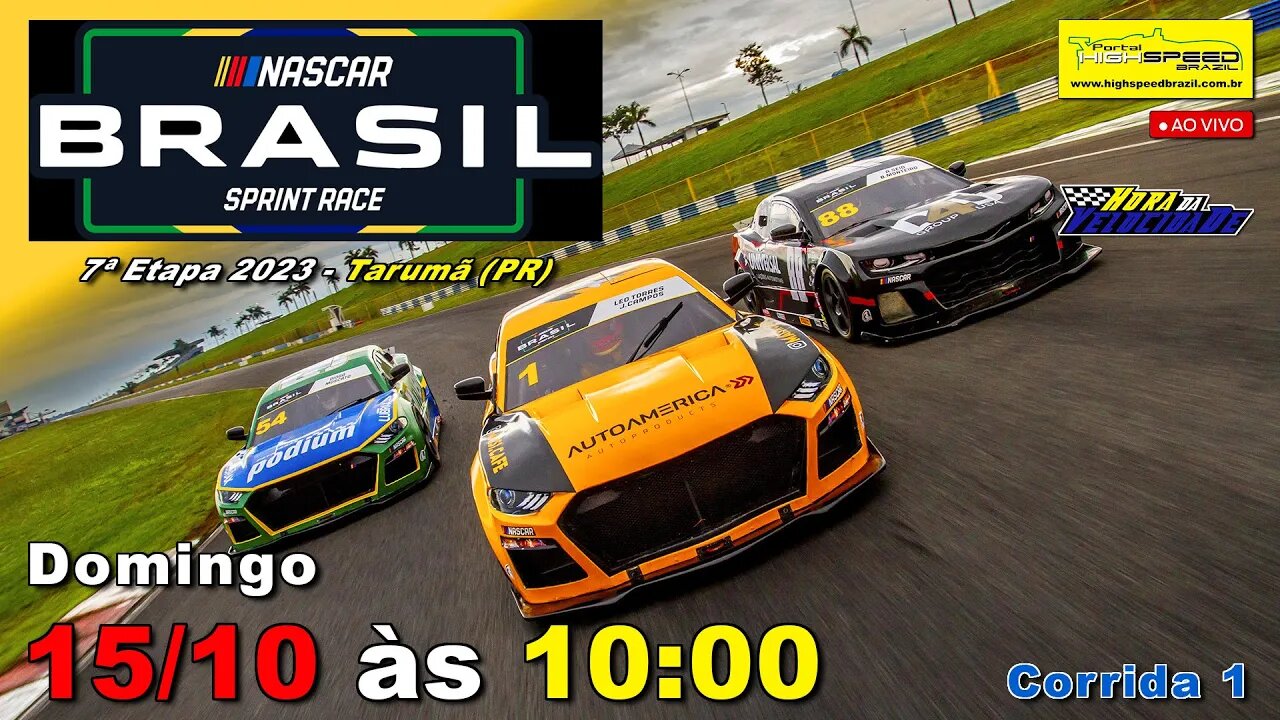 🔴 NASCAR BRASIL SPRINT RACE | Corrida 1 | 7ª Etapa 2023 | Tarumã (RS) | Ao Vivo