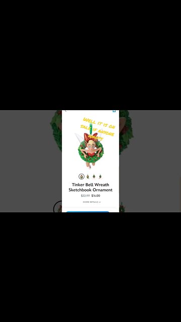 Tinkerbell Doesn't Look Too Happy Here. But It's On Sale Today.😂