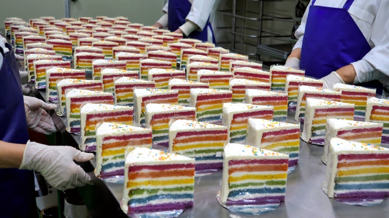 Amazing Rainbow Piece Cake artisan / korean street food