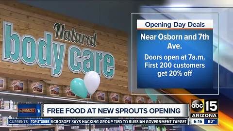 Free food at Sprouts store grand opening in Phoenix