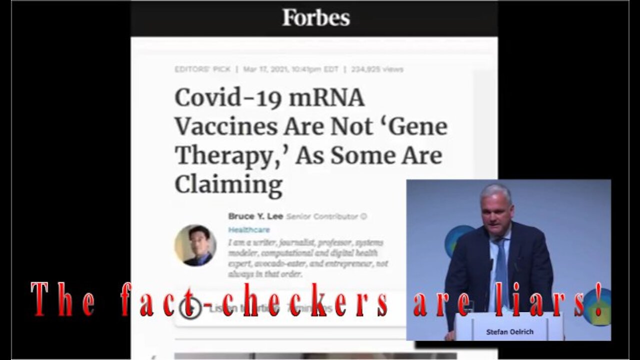 MRNA shots are ‘GENE THERAPY’ MARKETED as ‘vaccines’ to gain public trust Says Big Pharma