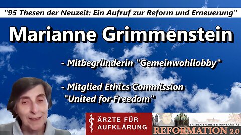 Marianne Grimmenstein, Mitbegründerin "United for Freedom" (Reformation 2.0 in Wittenberg)