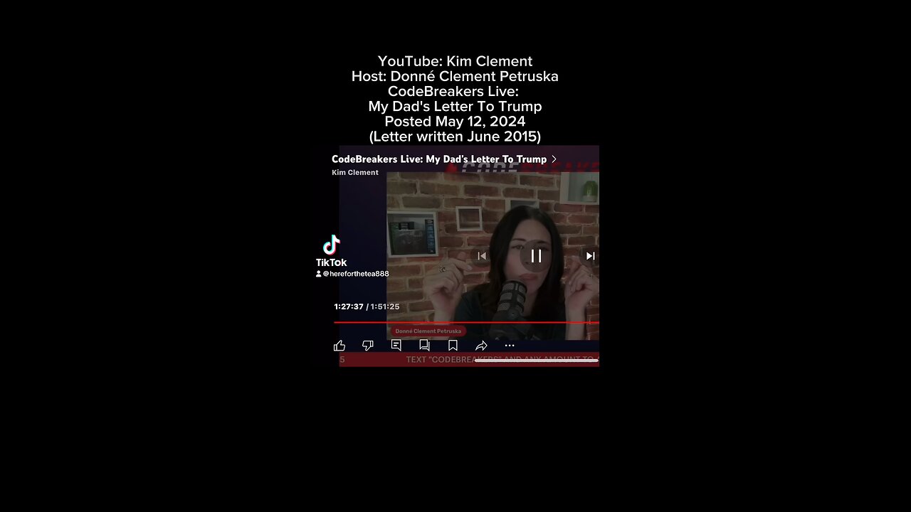 2015 Letter to Donald Trump from Kim Clement
