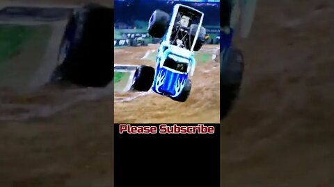 Monster Jam World Series. ElToro Loco, massive save on the back flip!