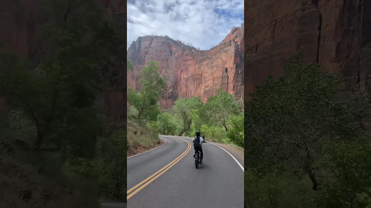 Exploring Zion Canyon on Electric Bikes | Zion National Park #shorts #short