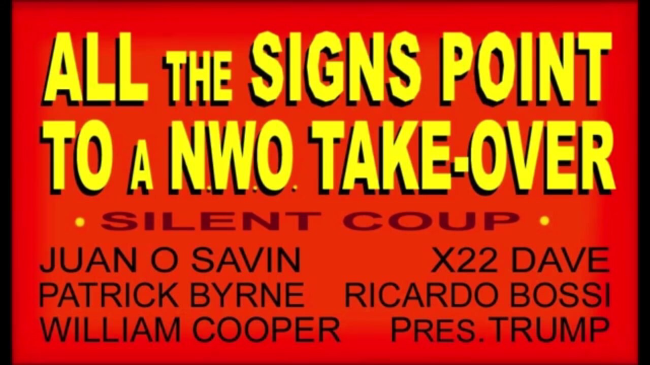 Juan O Savin: ALL SIGNS POINT to a N.W.O. TAKE-OVER!!