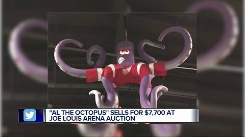 "Al the Octopus" sells for $7,700 at Joe Louis Arena auction