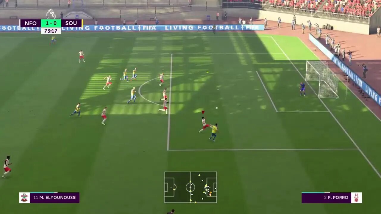 Nottingham Forest S:4 EPL G:12 VS Southampton (6-5-1)