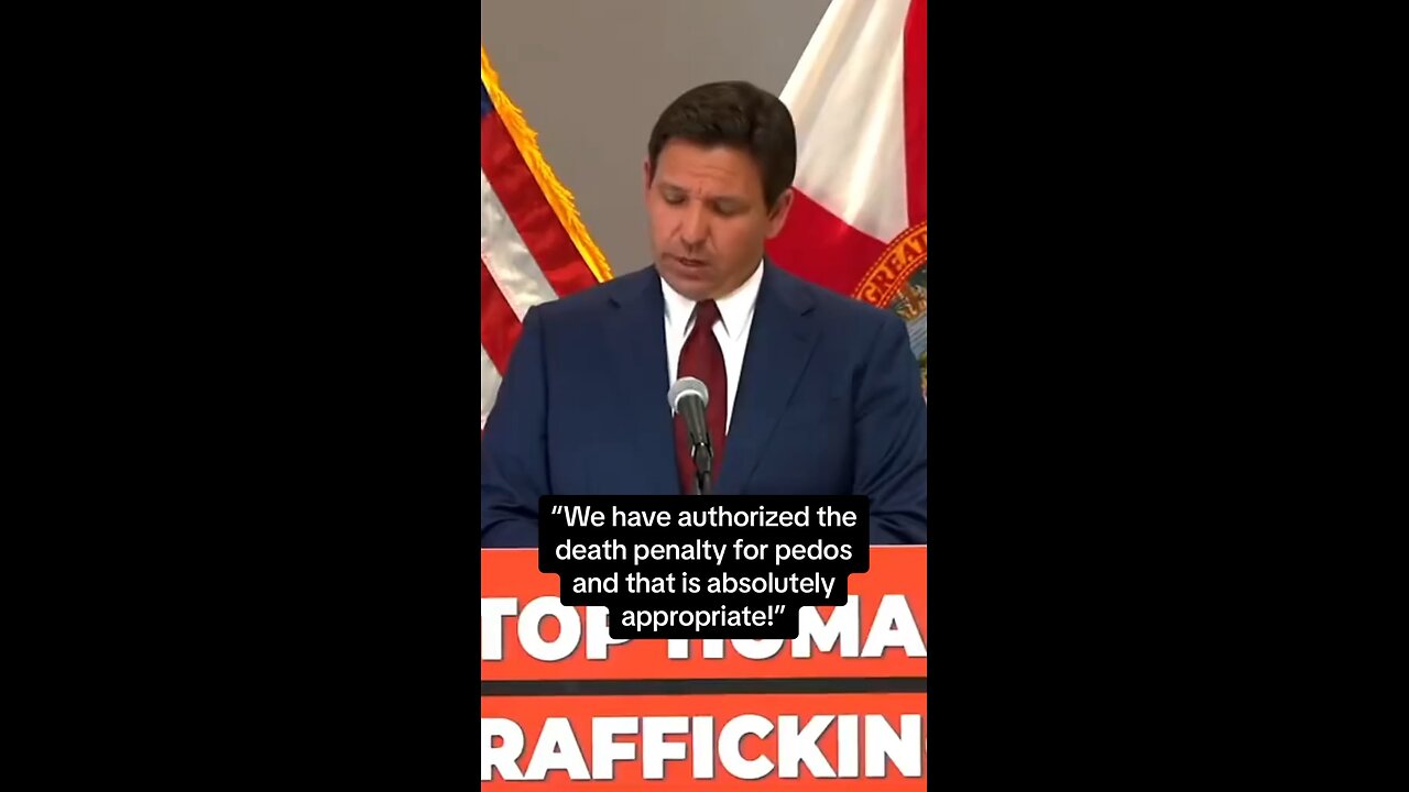 But, I’ll forever support Ron DeSantis for granting the death penalty for Pedophiles.