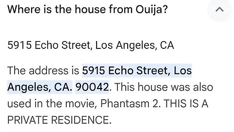 5915 Echo Street, Los Angeles, CA. 90042. OUIJA HOME AT USA