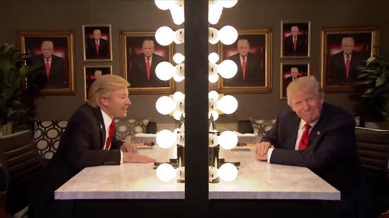 Donald Trump 'interviews himself in a mirror' on Fallon’s Tonight Show