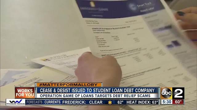 Maryland AG orders Student Loan Debt Relief Company to cease illegal conduct