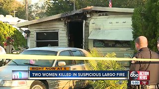 Two women found dead after suspicious mobile home fire in Pinellas County