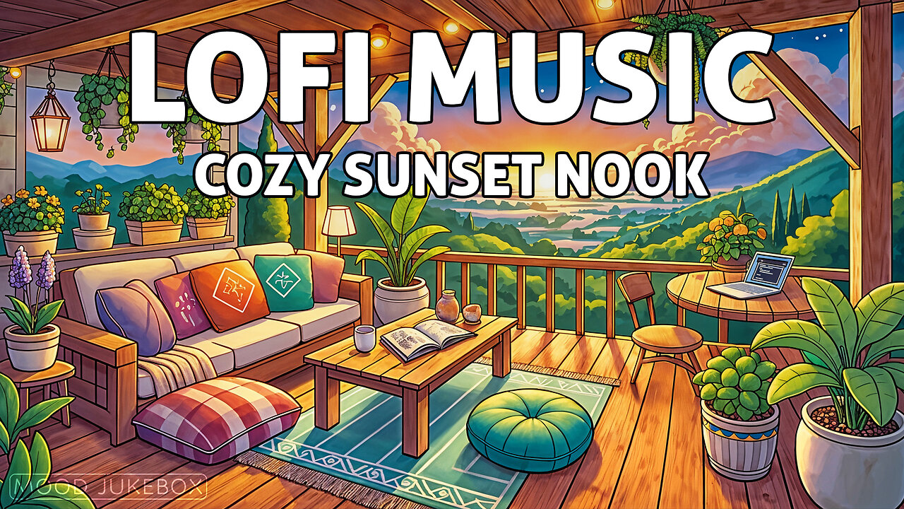 Cozy Sunset Nook 🌅 Chill Vibes 😌 Lofi Music to Relax/Study to