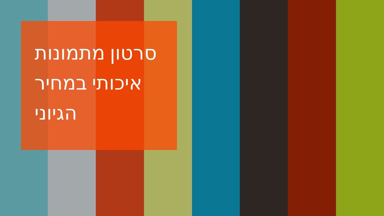 סרטון מתמונות איכותי במחיר הגיוני