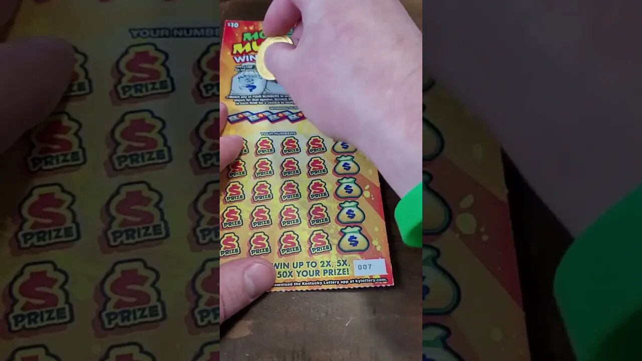 Money Bag Lottery Ticket Test!