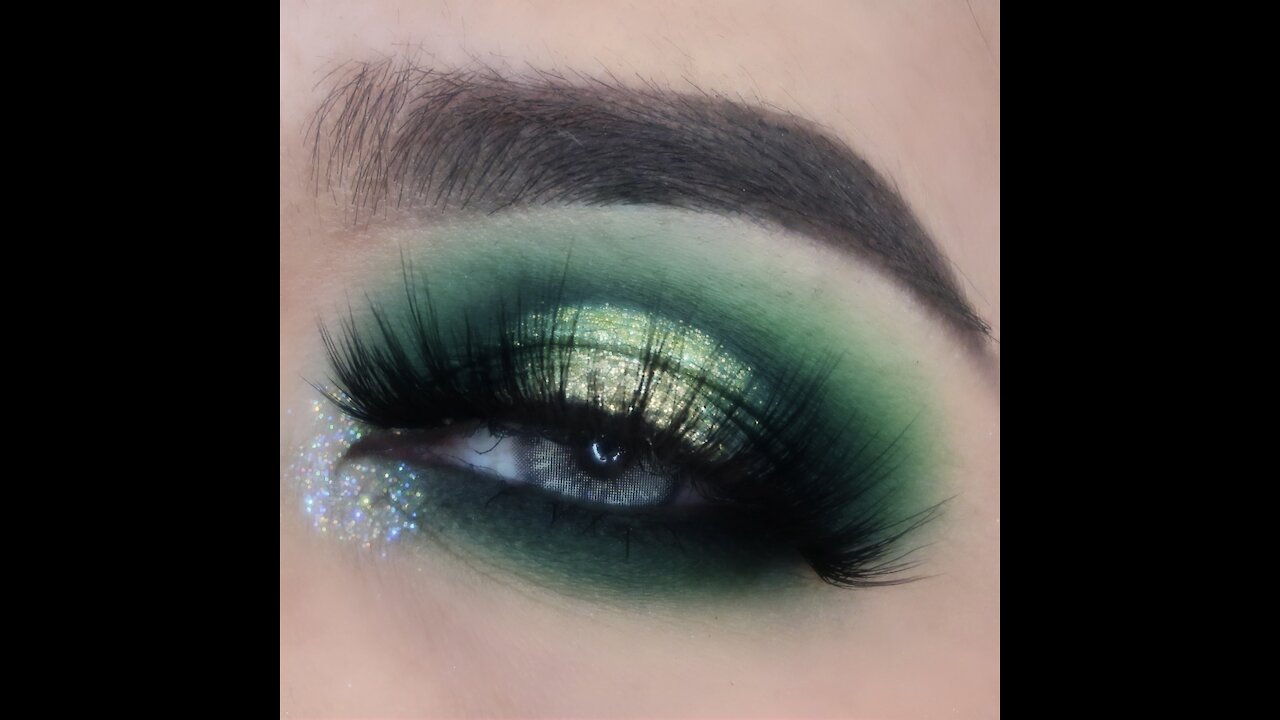 Smokey Green Eye Makeup Tutorial