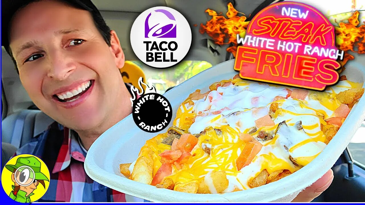 Taco Bell® 🌮🔔 STEAK WHITE HOT RANCH FRIES Review 🥩⚪🔥🍟 | Peep THIS Out! 🕵️‍♂️