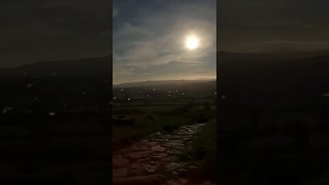 moon nightlapse. St Michael's crutch. Brent Tor Dartmoor GoPro