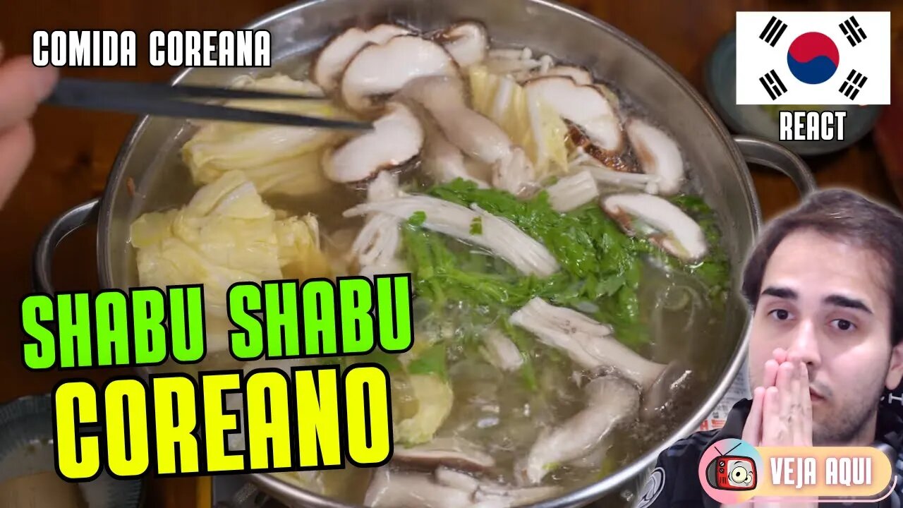 A VERSÃO COREANA do SHABU SHABU! Reagindo a COMIDAS DE RUA COREANAS | Veja Aqui Reacts