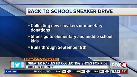 Greater Naples Fire Rescue collecting sneakers for kids