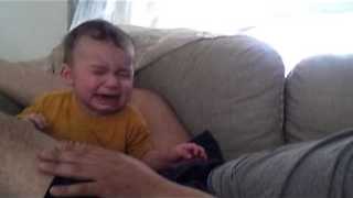 Baby cries whenever dad pretends to cry