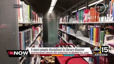 UPDATE: 11 people disciplined after burton Barr Library flooding